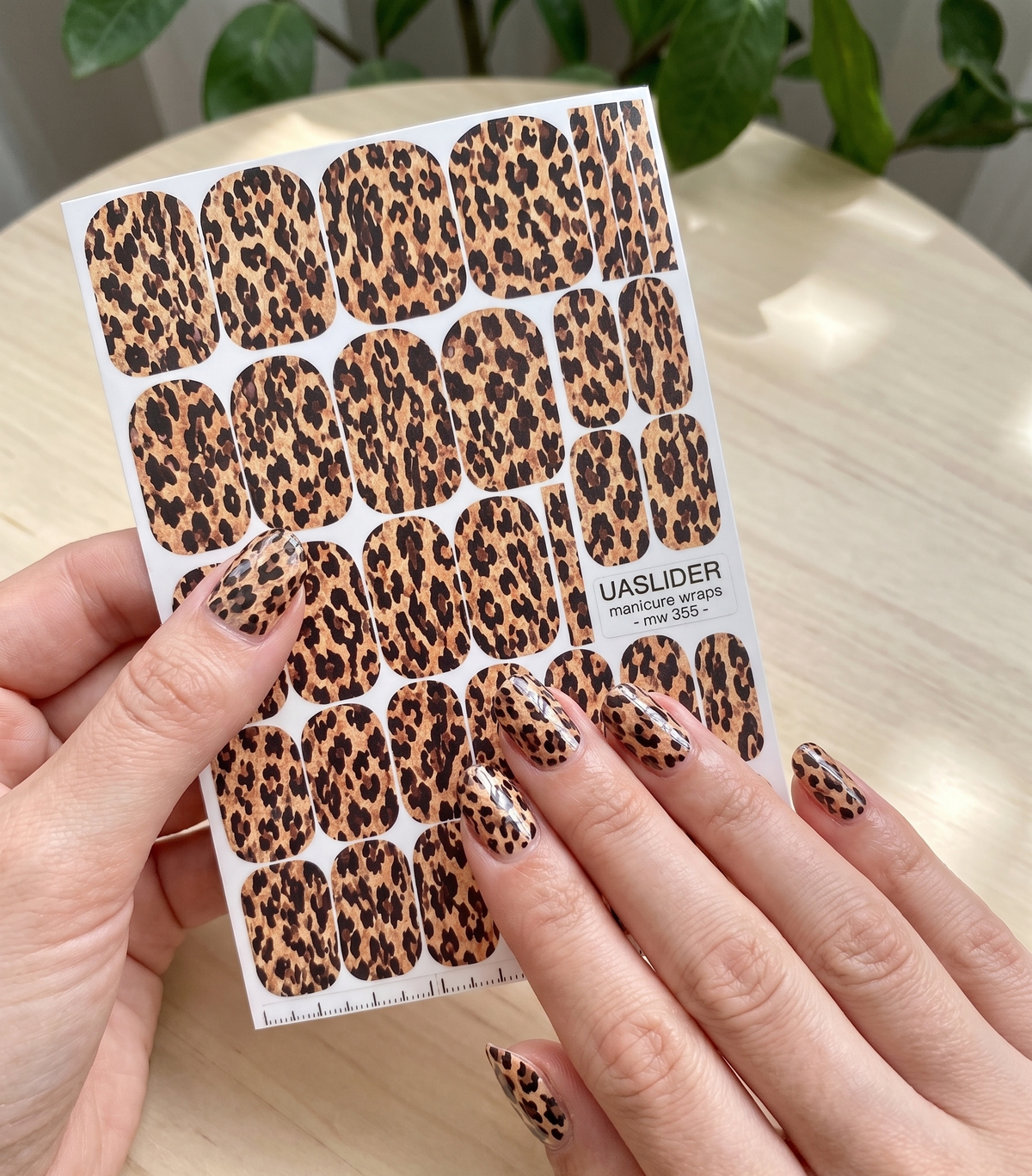 Leopard Print Manicure Wraps — Classic Tan & Black | mw-355