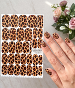 Leopard Print Manicure Nail Wraps — Tan & Black Spots | mw-366