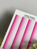 Nail Decal Stickers — Hot Pink Silver Foil Gradient Strips | CF-634 - UASLIDER