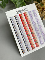 Nail Decal Strips — Daisies, Cherries & Lavender Gold Foil | CF-734 - UASLIDER