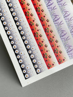 Nail Decal Strips — Daisies, Cherries & Lavender Gold Foil | CF-734 - UASLIDER