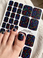 Neon Christmas Pedicure Wraps — Trees & Ornaments | pw-344 - UASLIDER