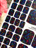 Neon Christmas Pedicure Wraps — Trees & Ornaments | pw-344 - UASLIDER