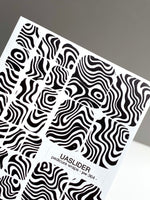 Optical Illusion Pedicure Wraps — Black & White Waves | pw-364 - UASLIDER