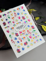 Paint Splatter Nail Decals — Rainbow Ink Drips & Stars | MC-060 - UASLIDER