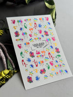Paint Splatter Nail Decals — Rainbow Ink Drips & Stars | MC-060 - UASLIDER