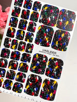 Paint Splatter Pedicure Wraps — Colorful Abstract Print | pw-304 - UASLIDER