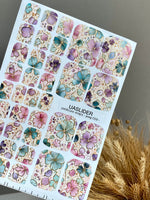 Pastel Floral Pedicure Wraps — Gold Foil | pwg-059 - UASLIDER