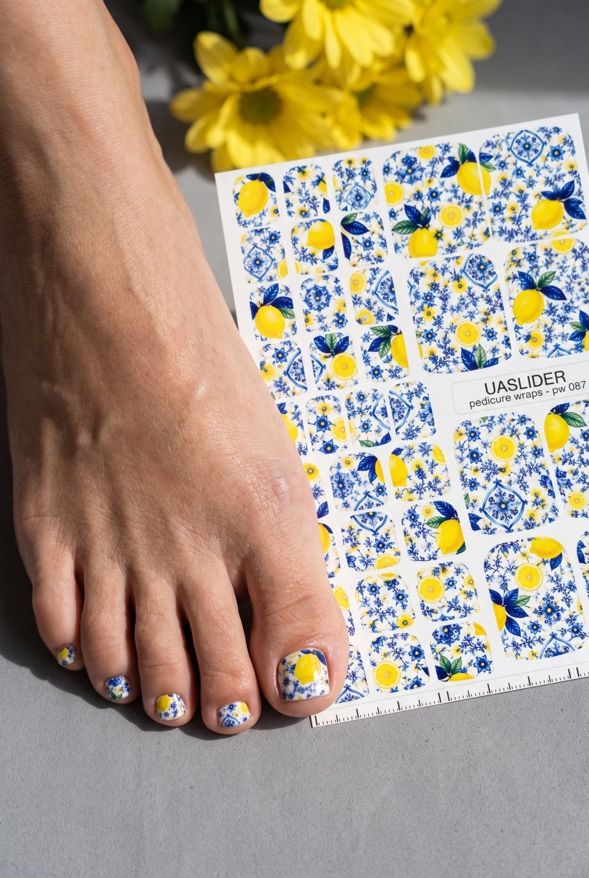 Pedicure Wraps — Amalfi Lemon Tile | PW-087 - UASLIDER