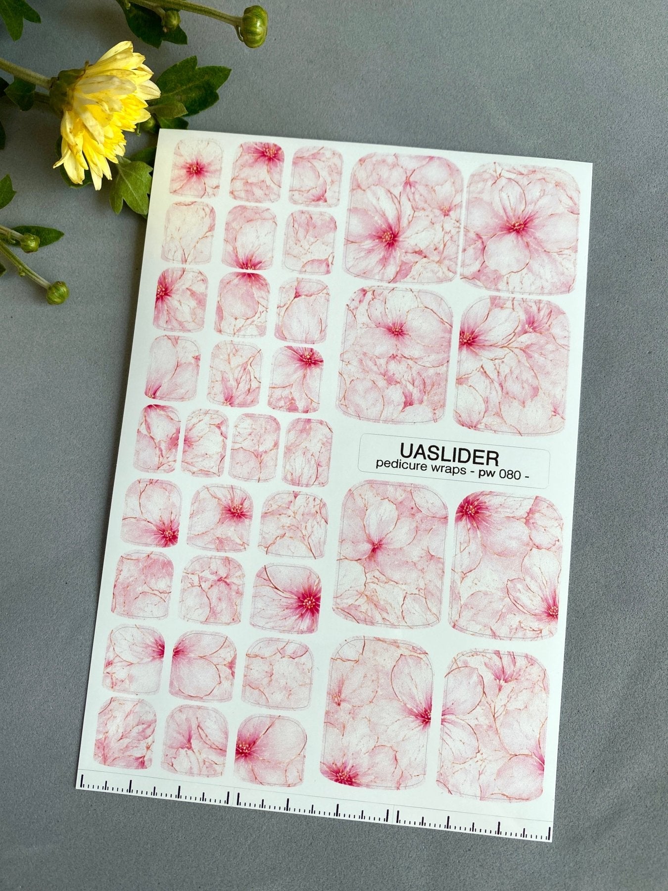 Pedicure Wraps — Blush Marble Petal | PW-080 - UASLIDER