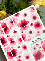 Pedicure Wraps — Sheer Poppy Bloom | PW-082 - UASLIDER