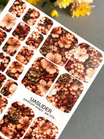 Pedicure Wraps — Terracotta Blossom Cluster | PW-079 - UASLIDER
