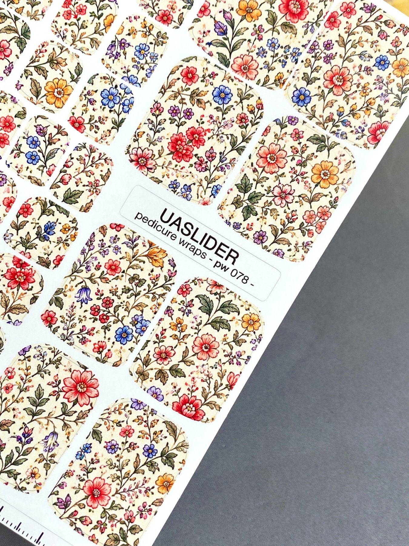 Pedicure Wraps — Vintage Ditsy Floral | PW-078 - UASLIDER