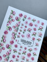 Peony Nail Decals — Pink Floral Bouquets & Gold Foil | NCg-171 - UASLIDER