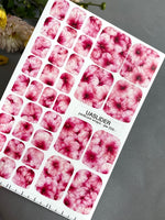 Pink Blossom Pedicure Nail Wraps — Close-Up Floral Field | PW-056 - UASLIDER
