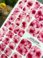 Pink Blossom Pedicure Nail Wraps — Close-Up Floral Field | PW-056 - UASLIDER