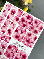 Pink Blossom Pedicure Nail Wraps — Close-Up Floral Field | PW-056 - UASLIDER