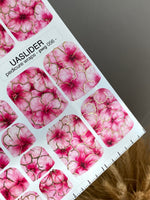 Pink Floral Pedicure Wraps — Gold Foil | pwg-056 - UASLIDER
