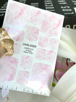 Pink Marble Pedicure Nail Wraps — Blush Watercolor Marble | MWC-078 - UASLIDER