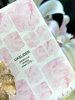 Pink Marble Pedicure Nail Wraps — Blush Watercolor Marble | MWC-078 - UASLIDER