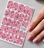 Pink Peony Manicure Nail Wraps — Vintage Floral | mw-064 - UASLIDER