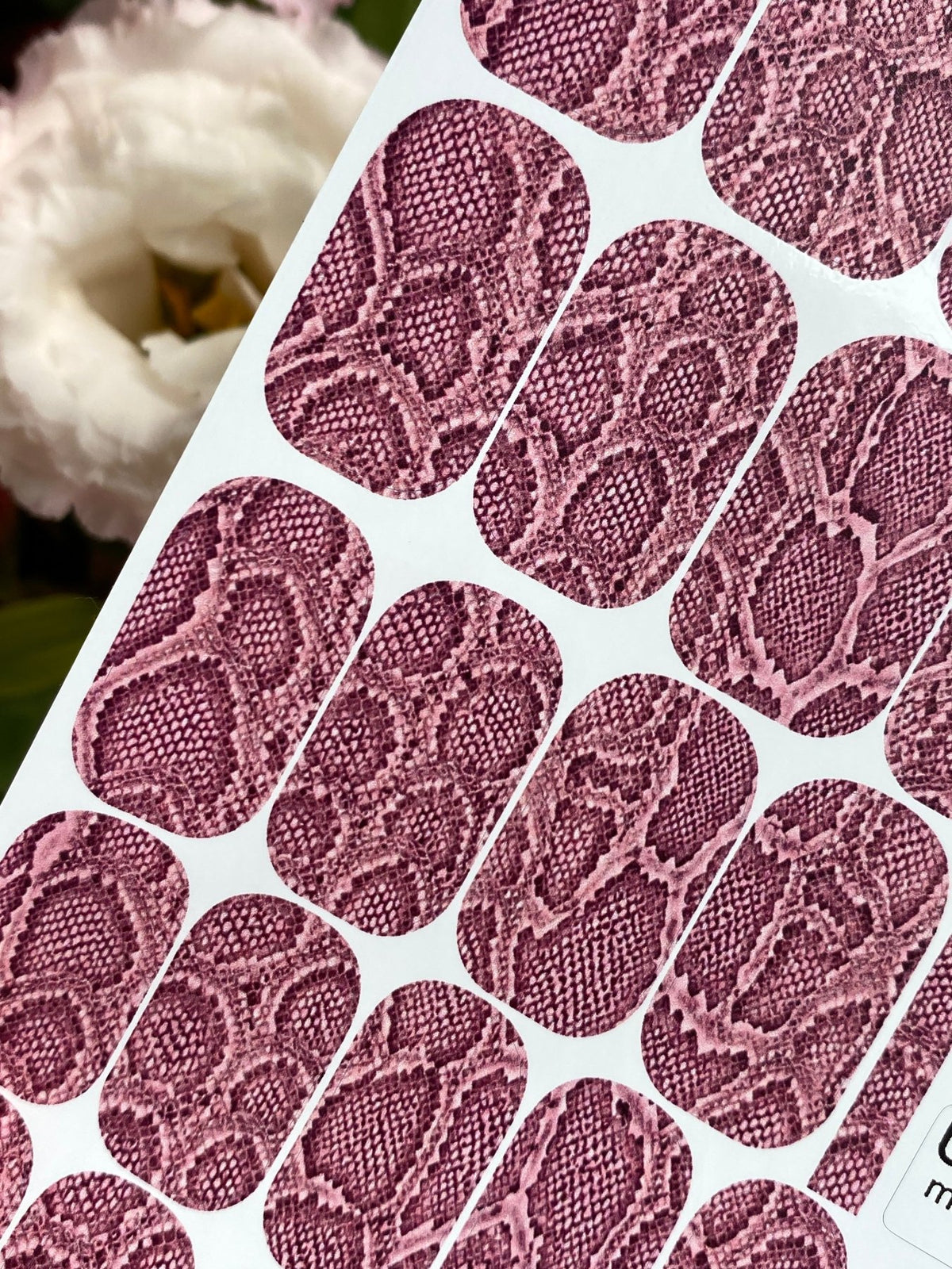 Pink Snakeskin Manicure Wraps — Python Reptile Print | mw-008 - UASLIDER