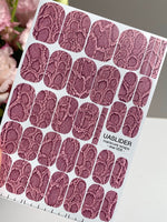 Pink Snakeskin Manicure Wraps — Python Reptile Print | mw-008 - UASLIDER