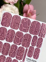 Pink Snakeskin Manicure Wraps — Python Reptile Print | mw-008 - UASLIDER