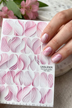 Pink Wave Manicure Nail Wraps — Soft Layered Abstract | mw-004 - UASLIDER
