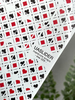 Playing Card Manicure Wraps — Red & Black Suits | mw-328 - UASLIDER