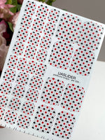 Playing Card Suits Pedicure Nail Wraps — Red & Black | pw-328 - UASLIDER
