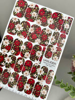Poinsettia Manicure Wraps — Christmas Florals | mw-342 - UASLIDER