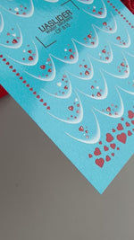 Heart French Nail Decals — Soft Tips with Hearts Gold Foil | CF-815