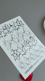 Crackle Texture Nail Decals — Gold Foil Cracked Pattern | CF-799