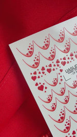 Heart Shower Nail Decals — French Tips with Hearts Gold Foil | CF-811
