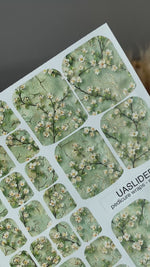 Sage Blossom Pedicure Wraps — Gold Foil Branches | pwg-068
