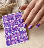 Purple Leaf Manicure Wraps — Pink & Violet Botanical | mw-098 - UASLIDER
