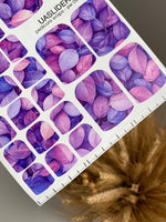Purple Leaf Pedicure Wraps — Pink & Violet Botanical | pw-098 - UASLIDER