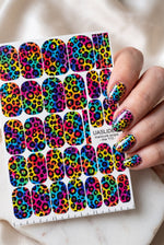 Rainbow Leopard Manicure Nail Wraps — Multicolor Print | mw-113 - UASLIDER