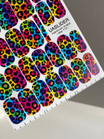 Rainbow Leopard Manicure Nail Wraps — Multicolor Print | mw-113 - UASLIDER