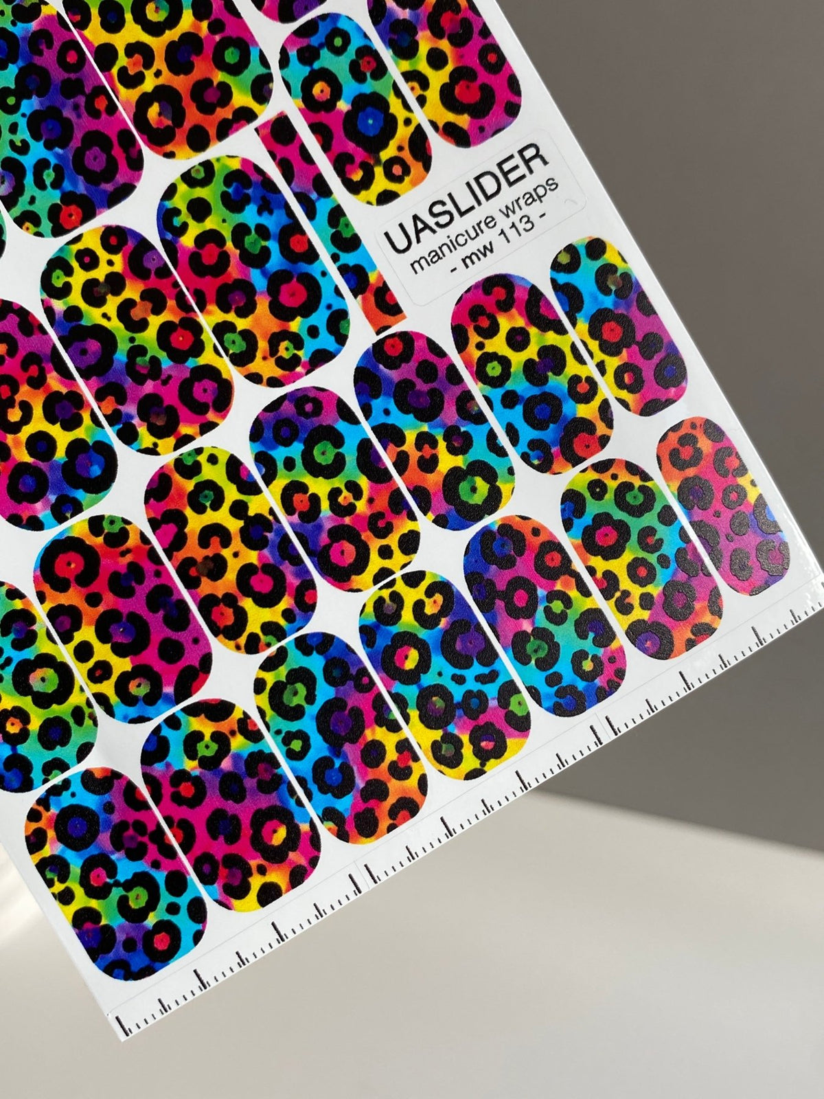 Rainbow Leopard Manicure Nail Wraps — Multicolor Print | mw-113 - UASLIDER