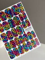 Rainbow Leopard Manicure Nail Wraps — Multicolor Print | mw-113 - UASLIDER