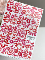 Red Kiss Manicure Nail Wraps — Lipstick Print | mw-006 - UASLIDER