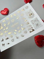 Romantic Nature Nail Decals — Gold Foil Dotwork Mix | Fg - 152 - UASLIDER