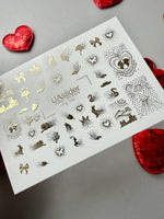 Romantic Nature Nail Decals — Gold Foil Dotwork Mix | Fg - 152 - UASLIDER