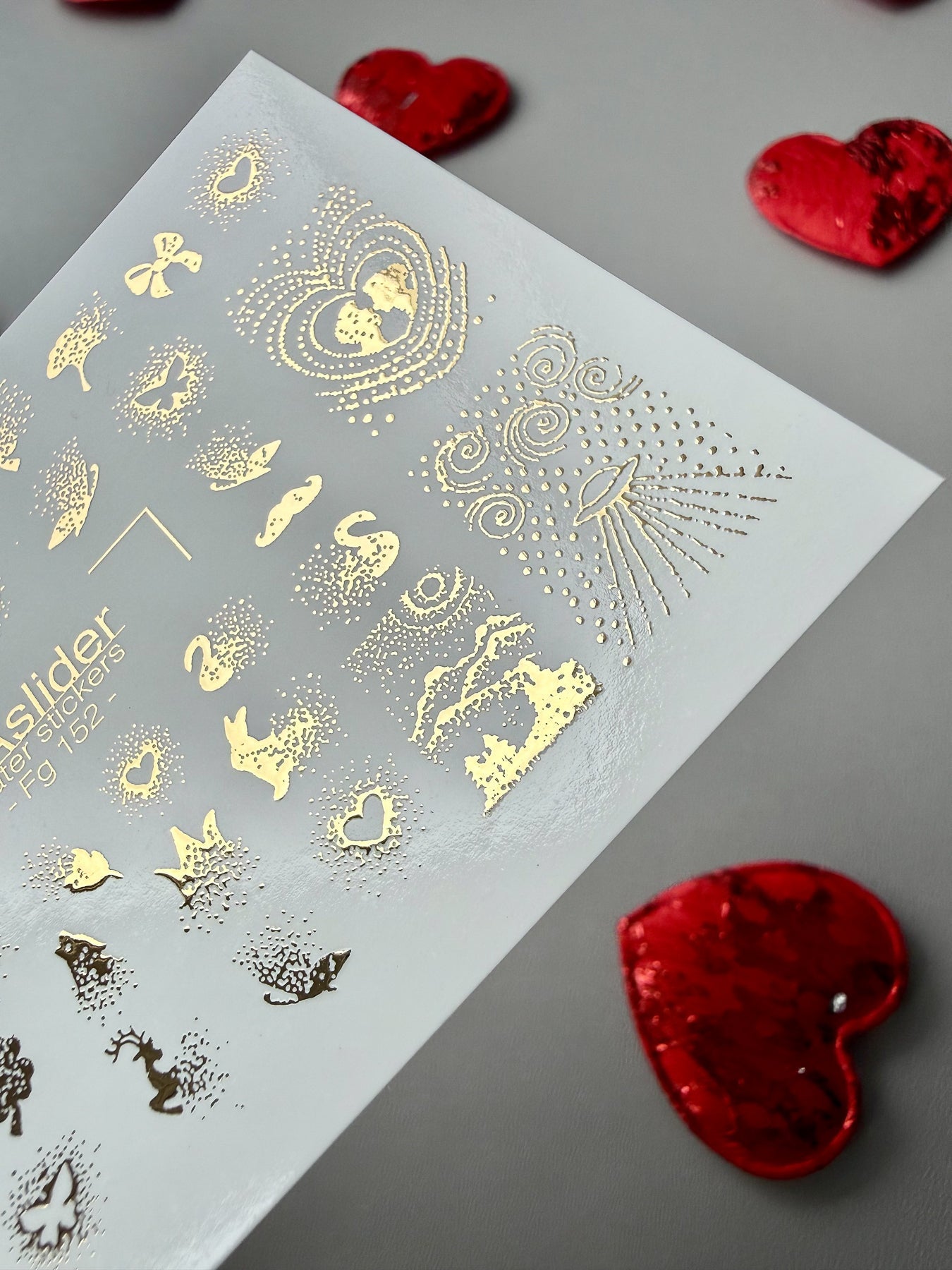 Romantic Nature Nail Decals — Gold Foil Dotwork Mix | Fg - 152 - UASLIDER