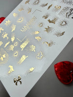 Romantic Nature Nail Decals — Gold Foil Dotwork Mix | Fg - 152 - UASLIDER