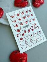 Rose & Heart Nail Decals — French Tips with Roses, Hearts | CF - 803 - UASLIDER