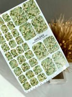 Sage Blossom Pedicure Wraps — Gold Foil Branches | pwg-068 - UASLIDER
