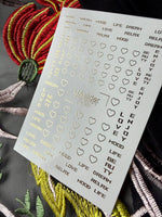 Scallop Line Nail Decals — Gold Foil Arc Pattern | Fg - 217 - UASLIDER